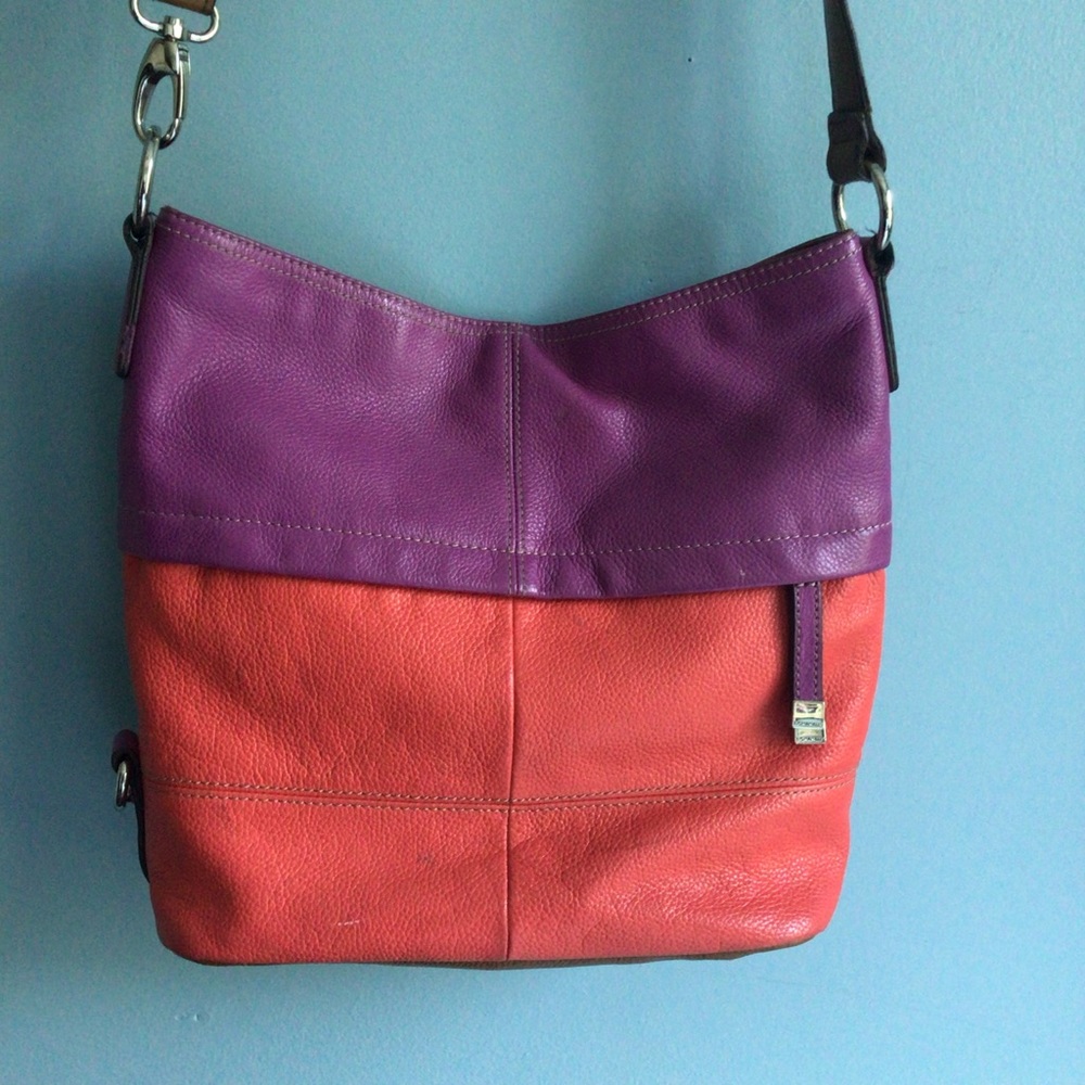 Tignanello hobo/crossbody leather Poppy Iris handbag - Picture 4 of 11